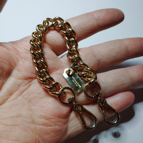Coach Gold-Plated Bracelet 7.25" with Charm & Lobster Clasp - Very Good - Picture 5 of 5